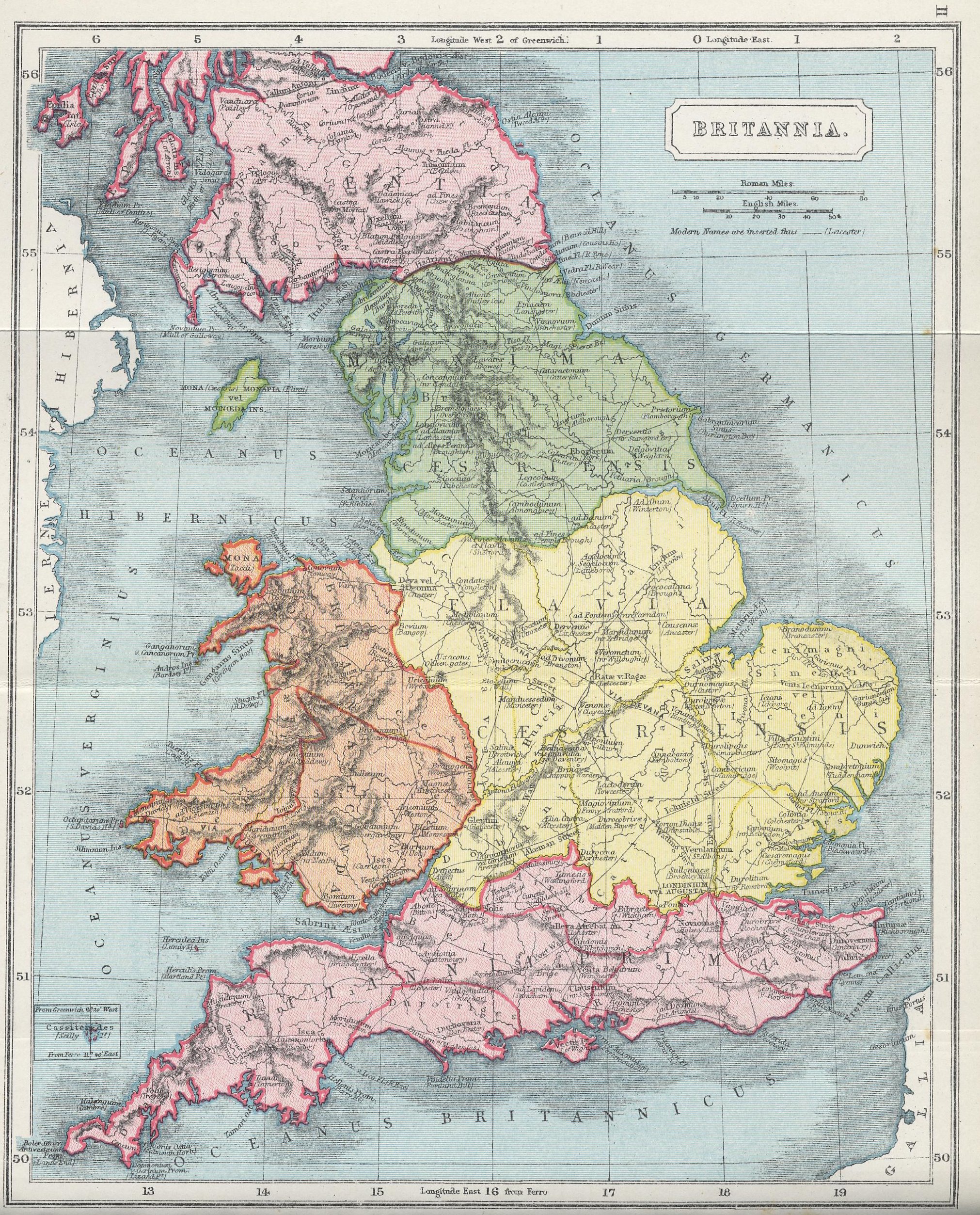 Map of Britain70 BC - AD 180