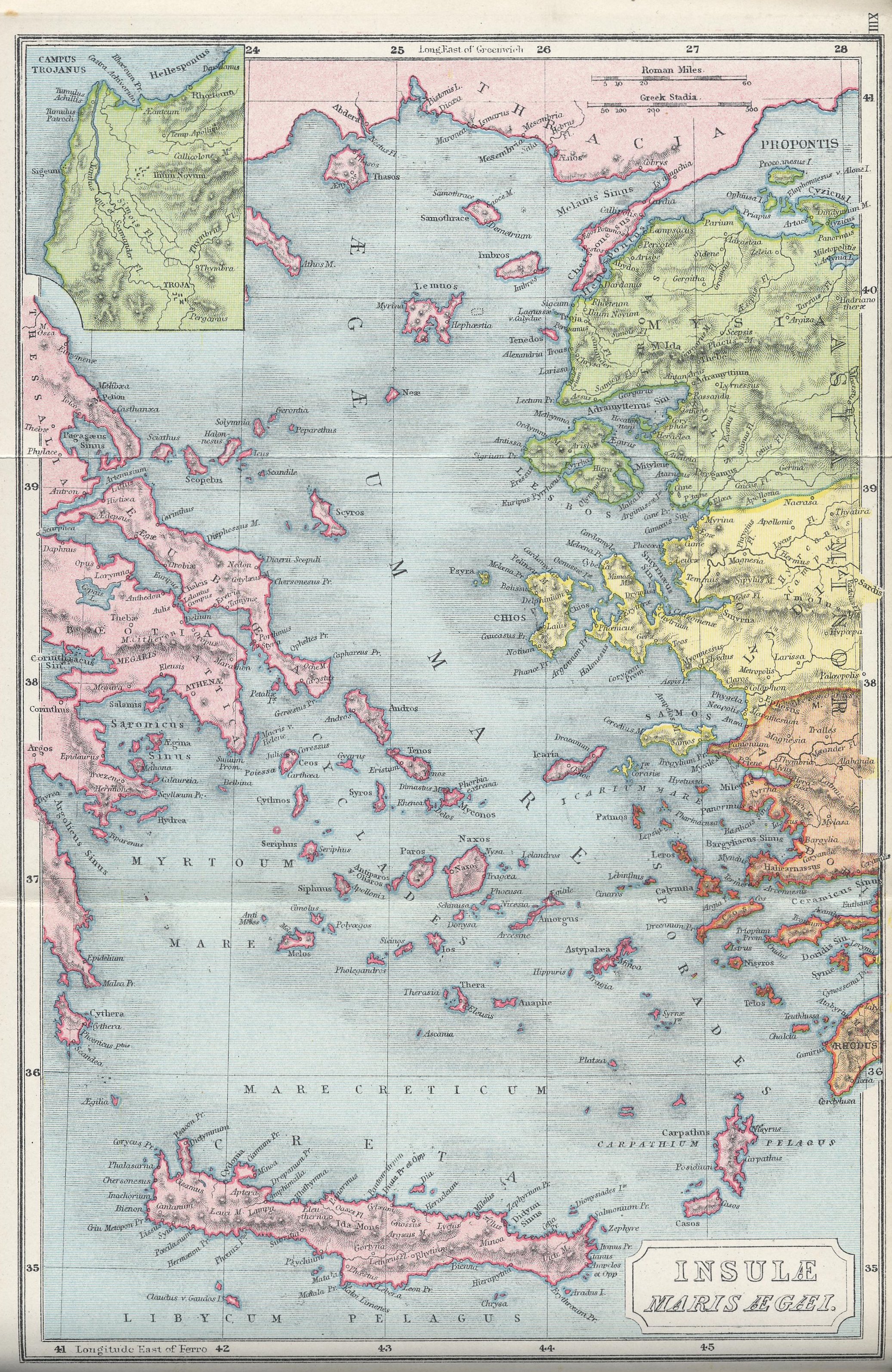 Map of Aegean Basin70 BC - AD 180