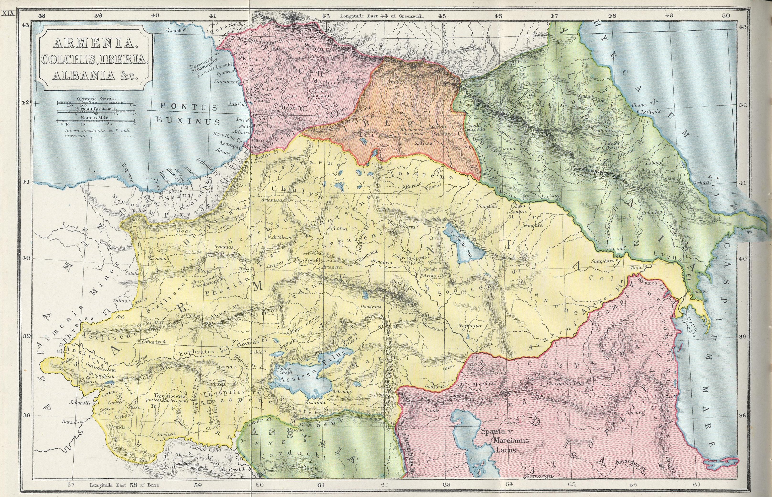 Map of Armenia 70 BC - AD 180