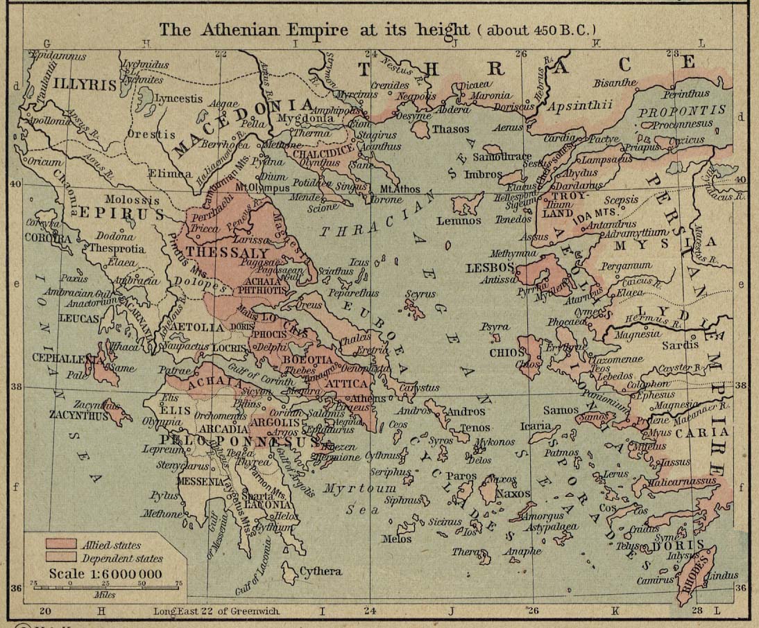 Map of Athenian Empirec. 450 BC