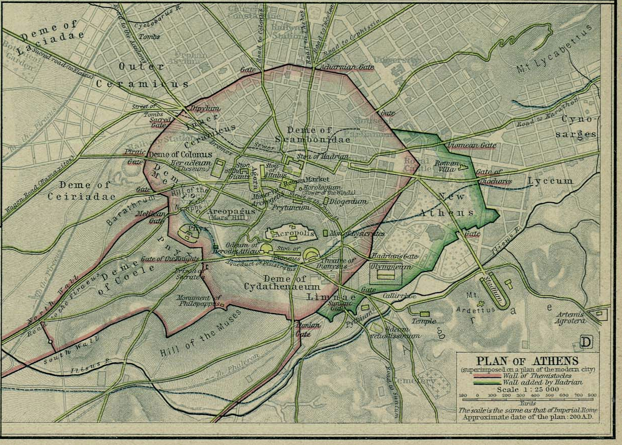 Map of City of Athensc. AD 200