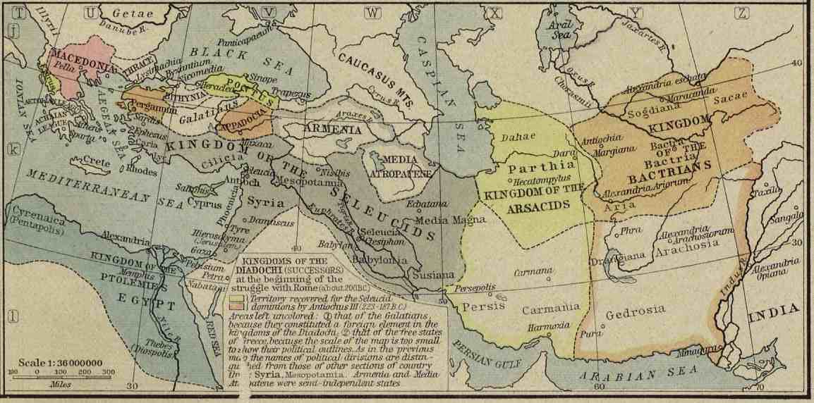 Map of Successor Kingdomsc. 200 BC