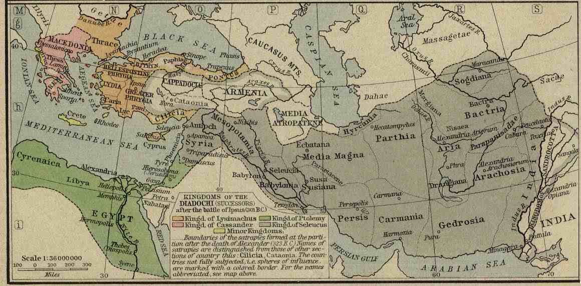 Map of Successor Kingdomsc. 301 BC
