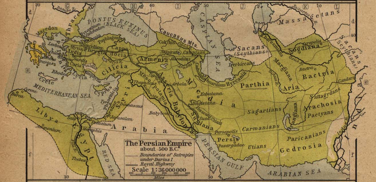 Map of Persian Empirec. 500 BC