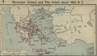 Map of Mycenaean Greece c. 1450 BC